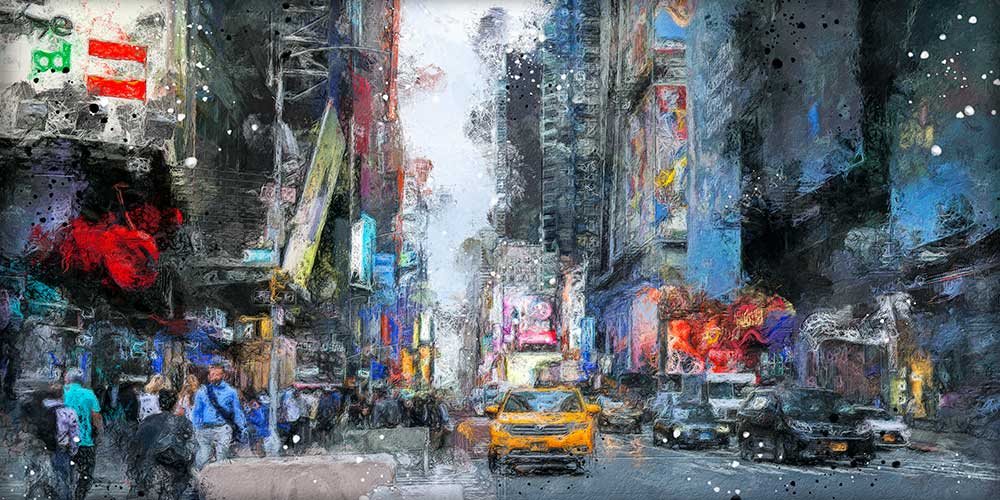 Abstrakt Maleri - storby New York billede