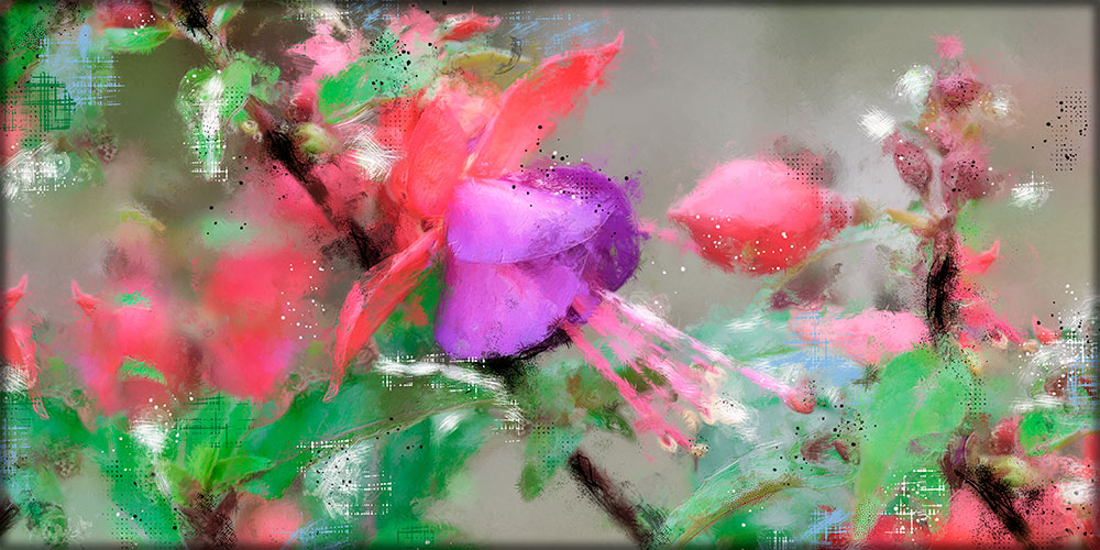 Abstrakt Maleri - blomsterbillede