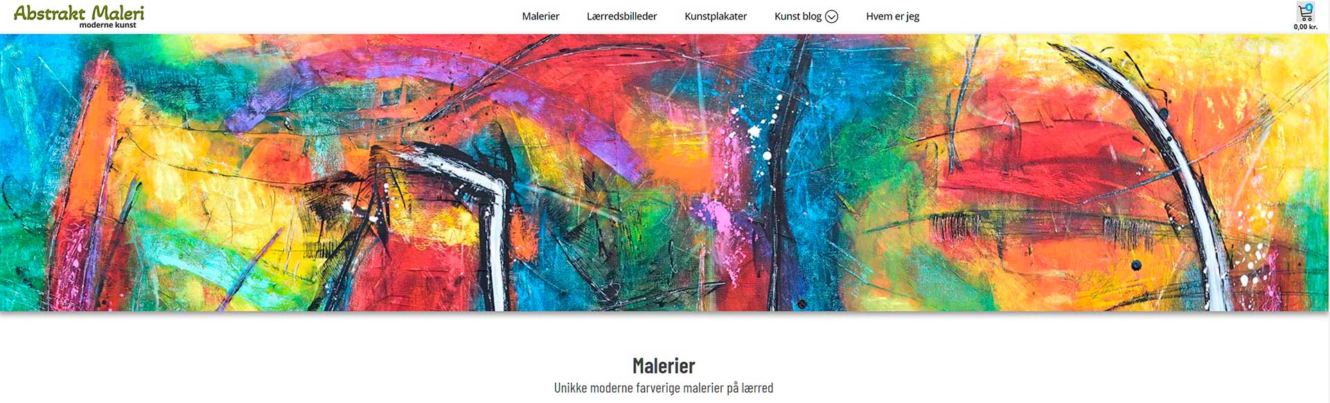 Webshop malerier abstraktmaleri.dk